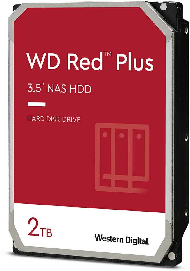 Sandisk WD Raudona Plus 2TB SATA 6Gb/s 3.5inch Rpm5400 128MB cache vidinis HDD diskas, didmeninis