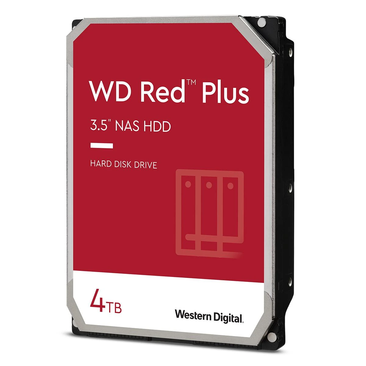 Sandisk WD Raudona Plus 4TB SATA 6Gb/s 3.5 colio 258MB talpyklos vidinis HDD diskas, didmeninis