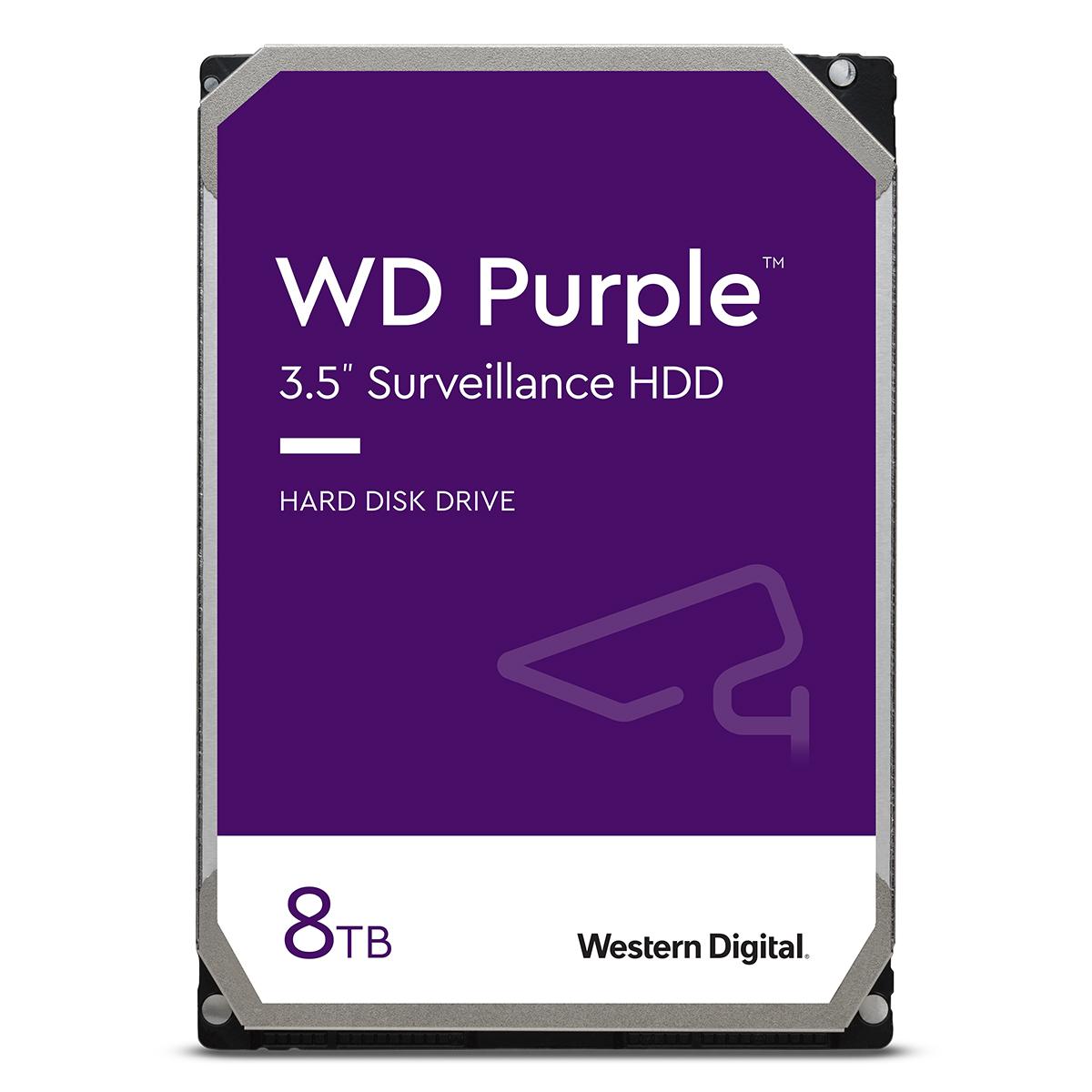Western Digital HDD AV WD Violetinė (3.5'', 8TB, 256MB, 7200 RPM, SATA 6 Gb/s)