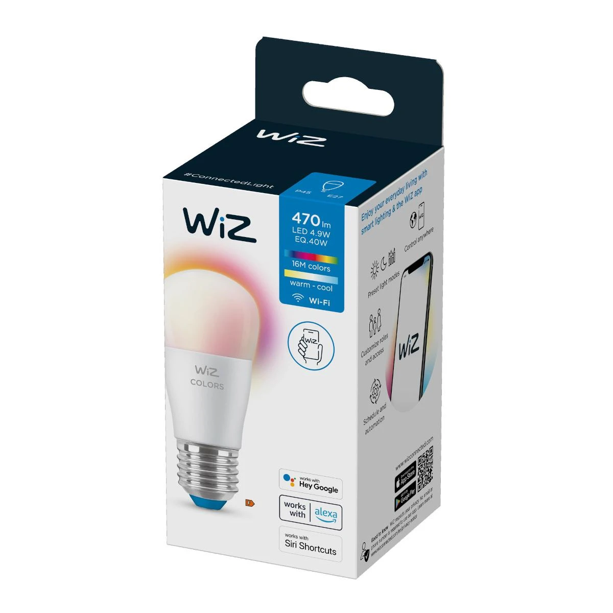 WiZ - WiFI E27 A60 lemputė - spalvota ir reguliuojamos baltos spalvos - išmanieji namai