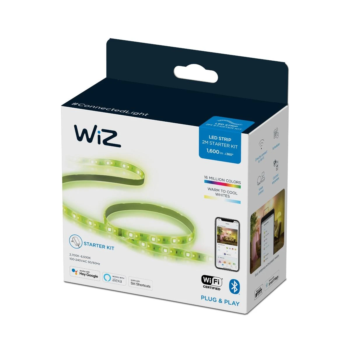 LED juosta WiZ -Wi-Fi LEDStrip 2M 1600lm StarterKit