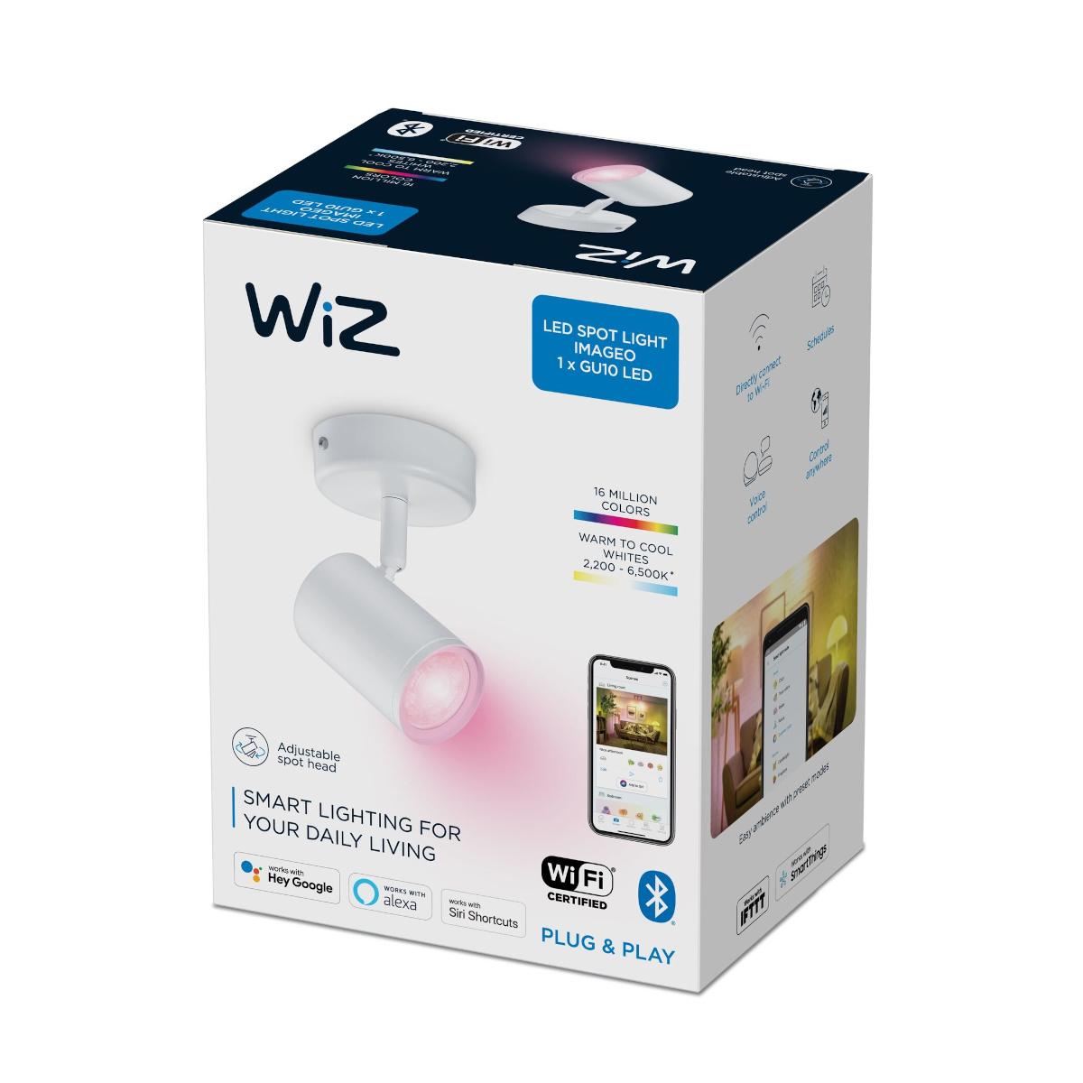 Pakabinamas šviestuvas WIZ – IMAGEO Spots 1x5W W 22-65K RGB