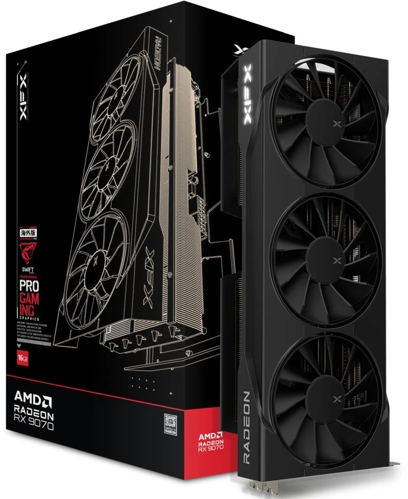 Vaizdo plokštė XFX Radeon RX 9070 Swift 16GB OC GDDR6
