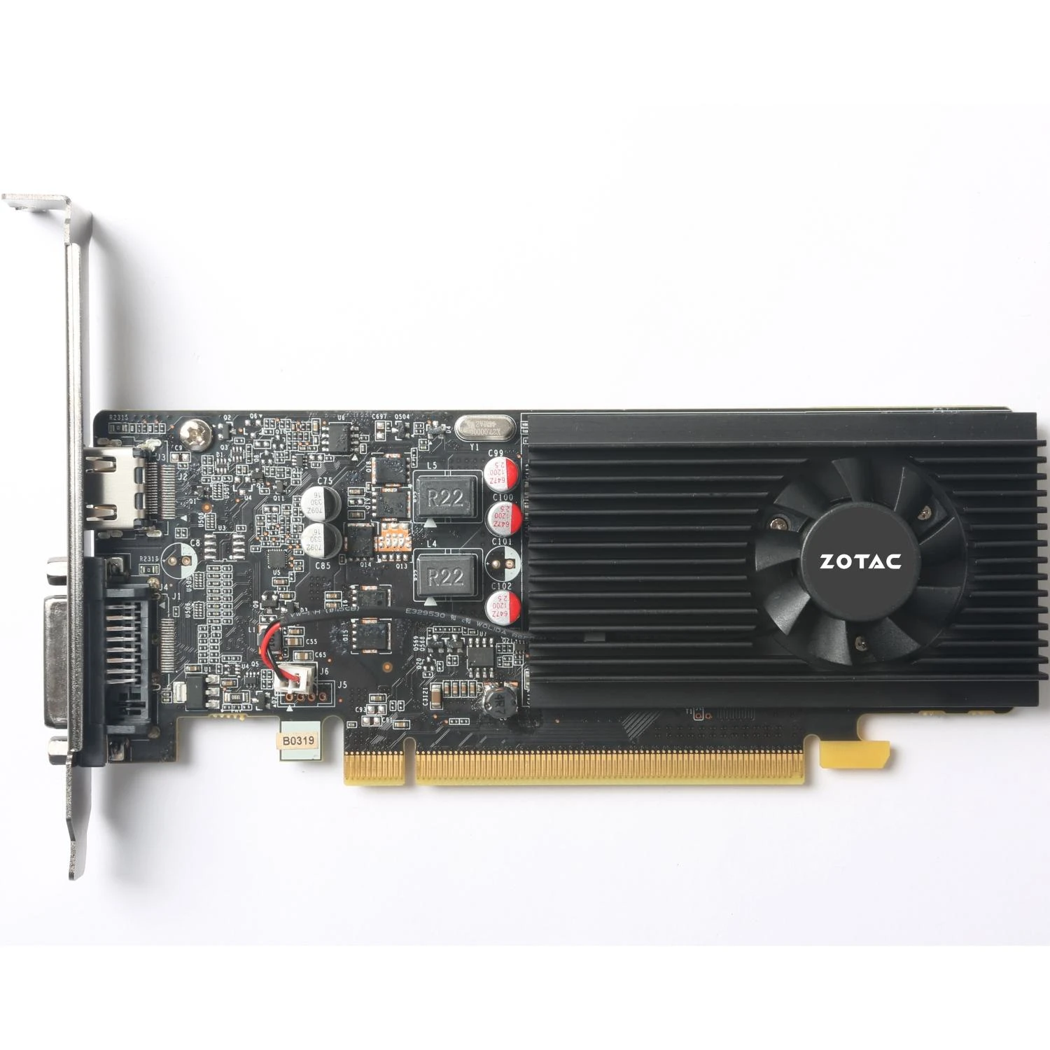 Vaizdo plokštė Žemo profilio ZOTAC GeForce GT 1030, 2 GB GDDR5, ATX/LP, DVI-D, HDMI 2.0b
