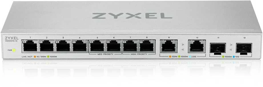 Šakotuvas Tinklo Komutatorius - Zyxel XGS1010-12 Ne-valdomas Gigabit Ethernet (10/100/1000) Pilka