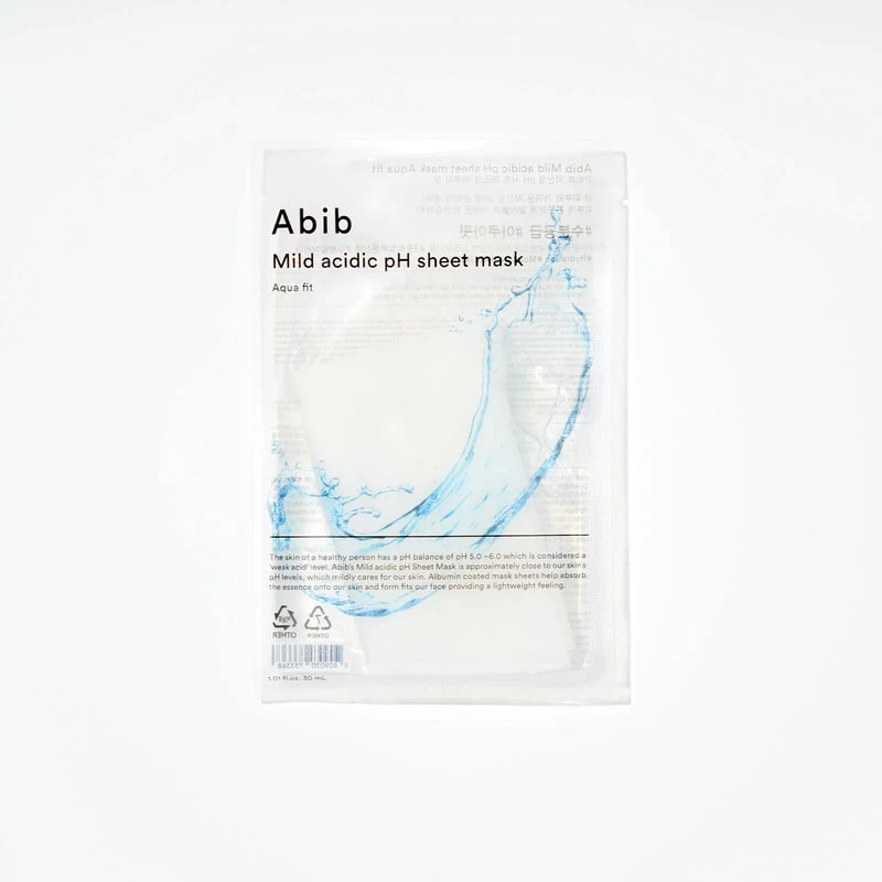 Abib švelni rūgštinė pH lakštinė veido kaukė „Aqua Fit“, 30 ml