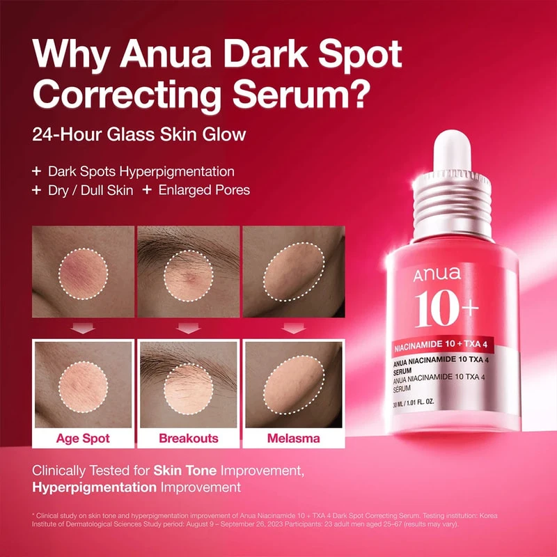 Anua niacinamidas 10% + TXA 4% serumas, 30 ml