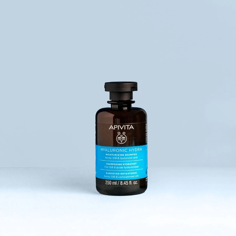 Apivita Hyaluronic Hydra Moisturizing Šampūnas Honey StB & Hyaluronic Acid drėkinamasis šampūnas, 250 ml