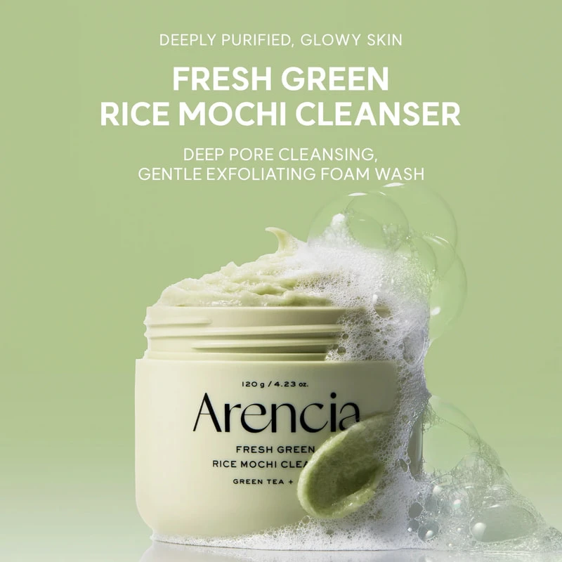Veido prausiklis Arencia Fresh Žalias Rice Mochi Valiklis 120ml