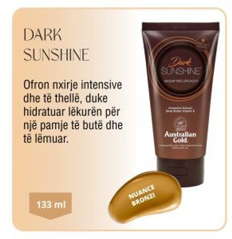 Australian Gold Dark Sunshine kremas deginimuisi soliariume, 130ml