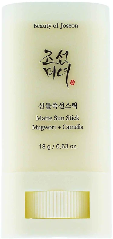 Beauty of Joseon Matte Sun Stick Mugwort + Camelia SPF 50+ PA++++ apsauginis pieštukas nuo saulės, 18 g