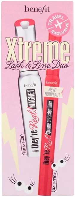 Benefit They´re Real! Xtreme Lash & Line Duo akių makiažo rinkinys (blakstienų tušas, 9 ml + akių apvadas, 0,35 ml)