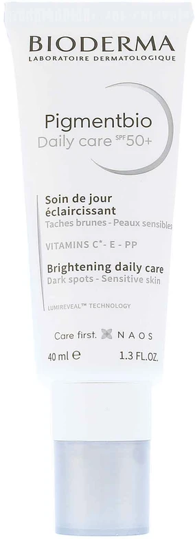 Bioderma Pigmentbio Daily care SPF 50+ Skaistinantis dieninis veido kremas, 40 ml