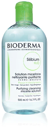Bioderma Sébium H2O Micelinis vanduo riebiai ir mišriai odai, 500 ml