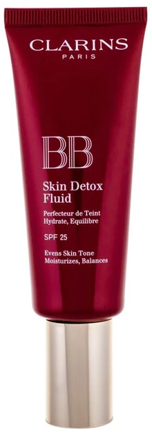 Clarins BB Skin Detox fluidas SPF 25 drėkinamasis BB kremas, atspalvis: 01 Light, 45 ml