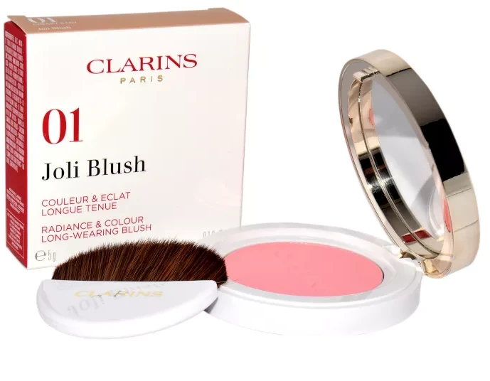„Clarins Joli Blush“ kompaktiška skaistalų pudra „01 Cheeky Baby“, 5 g