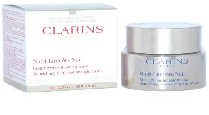 Clarins Nutri-Lumière Night Kreminis naktinis veido kremas, 50 ml