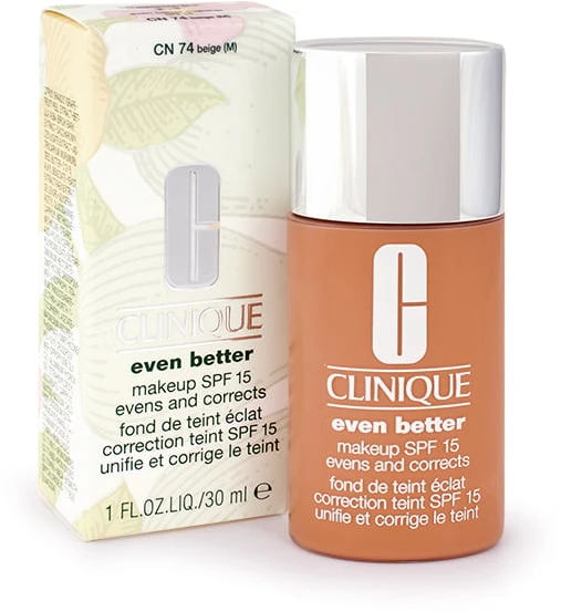 Odos atspalvį koreguojantis makiažo pagrindas Clinique Even Better™ Makeup su SPF15, 30 ml | spalva: CN 74 Beige