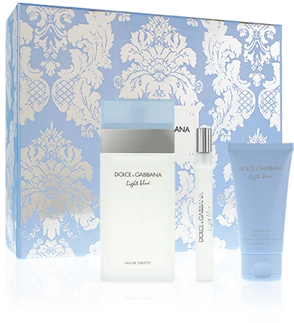 Dolce&Gabbana D y g Light Mėlyna EDT, 100 ml kūno losjonas, 50 ml kelioninis purškiklis, 10 ml