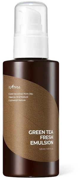 Isntree Žaliosios arbatos raminamoji veido emulsija (šviežia emulsija) 120 ml
