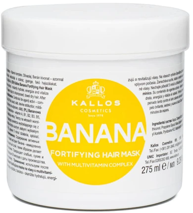 Kallos Cosmetics Banana Fortifying Hair Mask plaukų kaukė, 275 ml