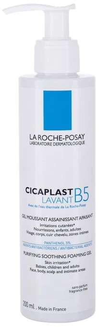 La Roche Posay Cicaplast Lavant B5 švelnus putuojantis veido ir kūno prausiklis, 200 ml