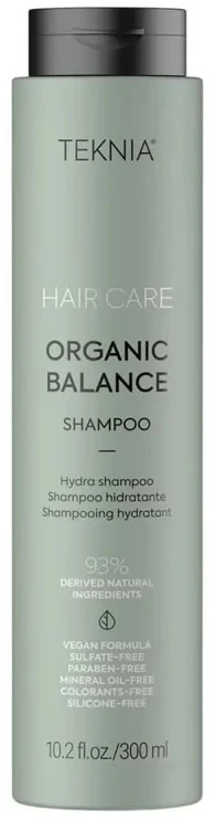 Drėkinamasis šampūnas plaukams Lakme Teknia Organic Balance Šampūnas, 300 ml