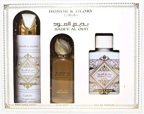 Lattafa Badee Al Oud Honor ir Glory Desodorante Purškiklis purškiamas dezodorantas, 200 ml