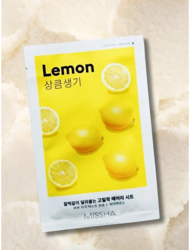 Missha Airy Fit Sheet Mask [Lemon] lakštinė veido kaukė, 19 ml