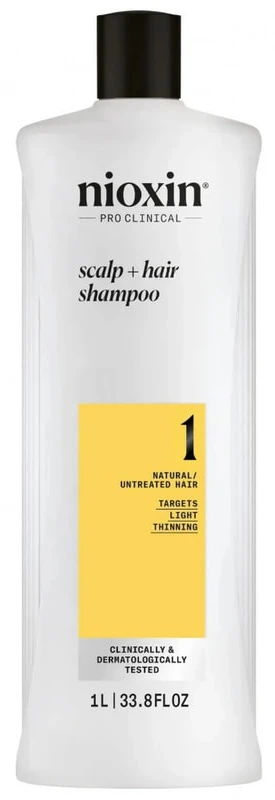 Nioxin Sistema 1 - Champú - Cabello Natural Con Debilitamiento Leve, 1000 ml