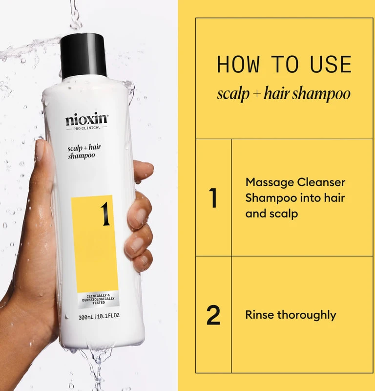 Nioxin Sistema 1 - Champú - Cabello Natural Con Debilitamiento Leve, 300 ml