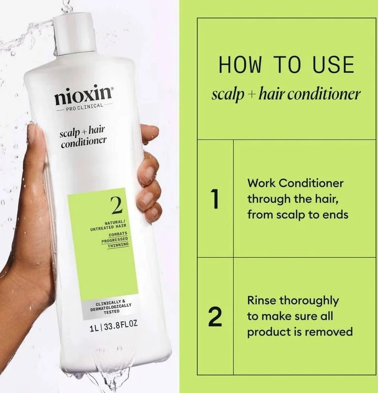 Nioxin Sistema 2 - Acondicionador - Cabello Natural Con Debilitamiento Avanzado, 1000 ml