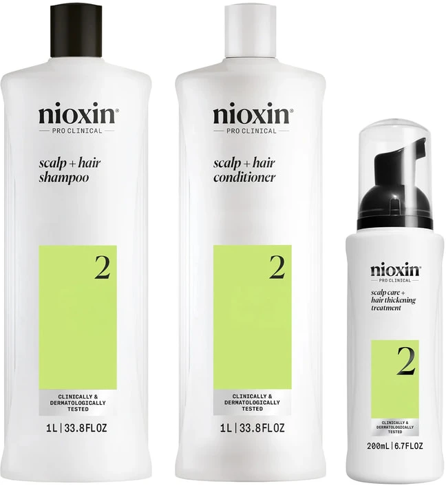 Nioxin Sistema 2 - Champú - Cabello Natural Con Debilitamiento Avanzado, 1000 ml