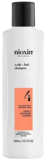 Nioxin Sistema 4 - Champú - Cabello Teñido y Dañado Con Debilitamiento Avanzado, 300 ml