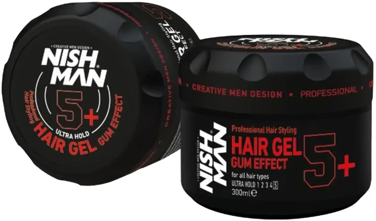 Nishman Ultra Hold Hair Gel Gum Effect plaukų formavimo gelis, 300 ml