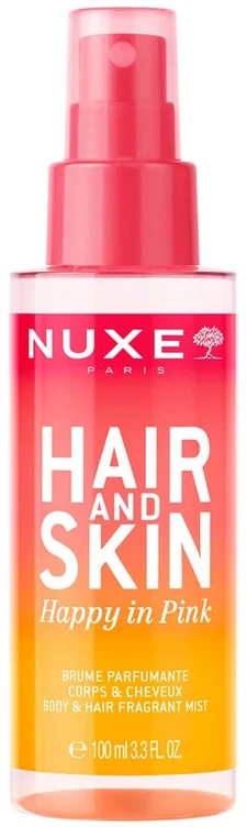 „Nuxe Hair and Skin Happy in Rožinė“ drėkinamasis kūno ir plaukų purškiklis 100 ml