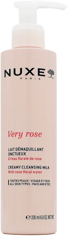 „Nuxe Very Rose“ kreminis makiažo valiklis pienelis, 200 ml