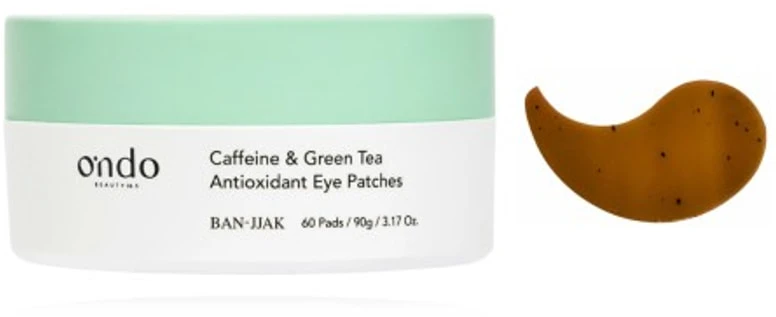 Ondo Beauty 36.5 BAN-JJAK Caffeine & Žalias Tea Antioxidant Eye Patches hidrogelinės paakių kaukės su kofeinu ir žaliąja arbata, 90 g