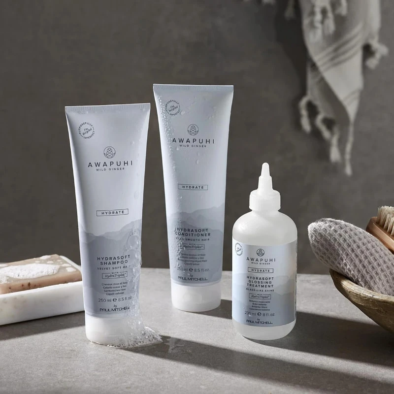 Žvilgesio suteikianti kaukė Paul Mitchell Awapuhi Hydrasoft Glossing Treatment 236ml