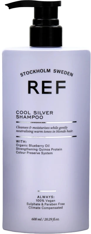 REF Cool Sidabrinis Sulfates-Free Hair Šampūnas Neutralising Warm Tones, 600 ml