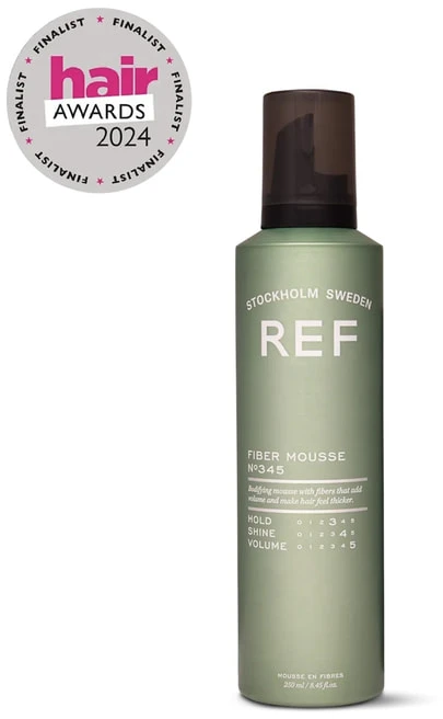 REF Volume & Bodifying No.345 Veganiškos plaukų formavimo putos, suteikiančios apimties ir tekstūros, vidutinės fiksacijos, 250 ml