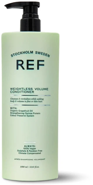 REF „Weightless Volume“ plaukų kondicionierius be sulfatų, suteikiantis apimties ir švelnumo, 1000 ml