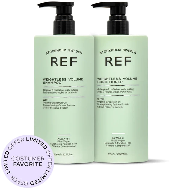REF Weightless Volume Šampūnas, 600 ml