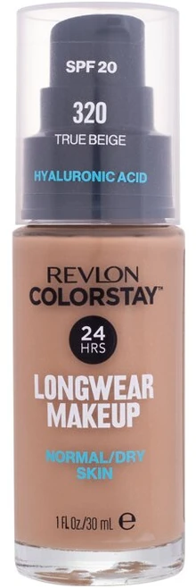 Revlon, Colorstay, natūralaus vidutinio dengiamumo skystas makiažo pagrindas, 320, tikras rusvai gelsvas, SPF 20, 30 ml