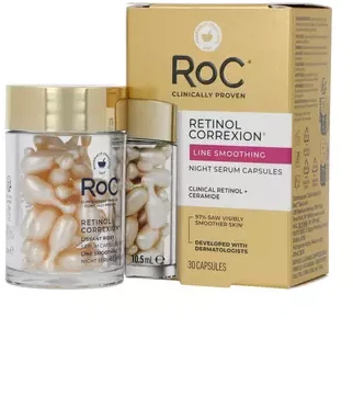 RoC Retinol Correxion linijas lyginančios naktinės serumo kapsulės, 30 vnt.