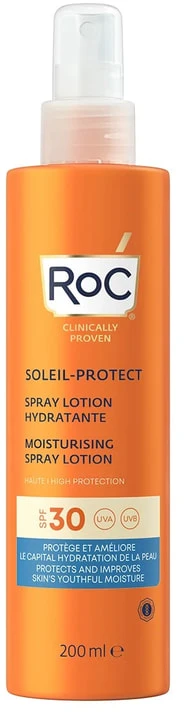RoC Soleil-Protect drėkinamasis purškiamas losjonas SPF30, 200 ml