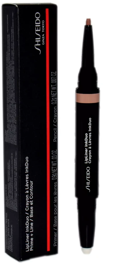 Shiseido Lūpų kontūro pieštukas InkDuo, 1,1 g, Spalva: 02 Beige