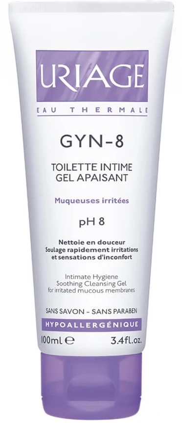 Uriage Gyn-8 Intimate Hygiene Soothing Cleansing Gel raminantis intymios higienos valomasis gelis moterims, 100 ml