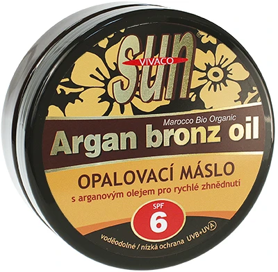 Vivaco SUN Argan Bronz Oil deginimosi sviestas su ekologišku argano aliejumi SPF 6, 200 ml