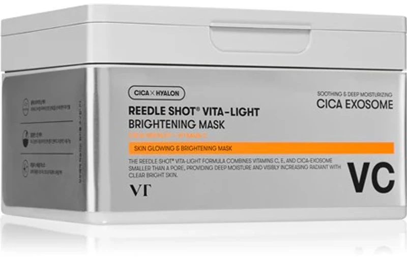 VT Cosmetics Reedle Shot Vita-Light Brightening Mask skaistinamoji veido kaukė, 30 vnt.